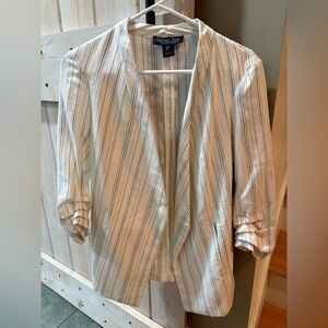 Rachel Zoe White and Black Striped Blazer